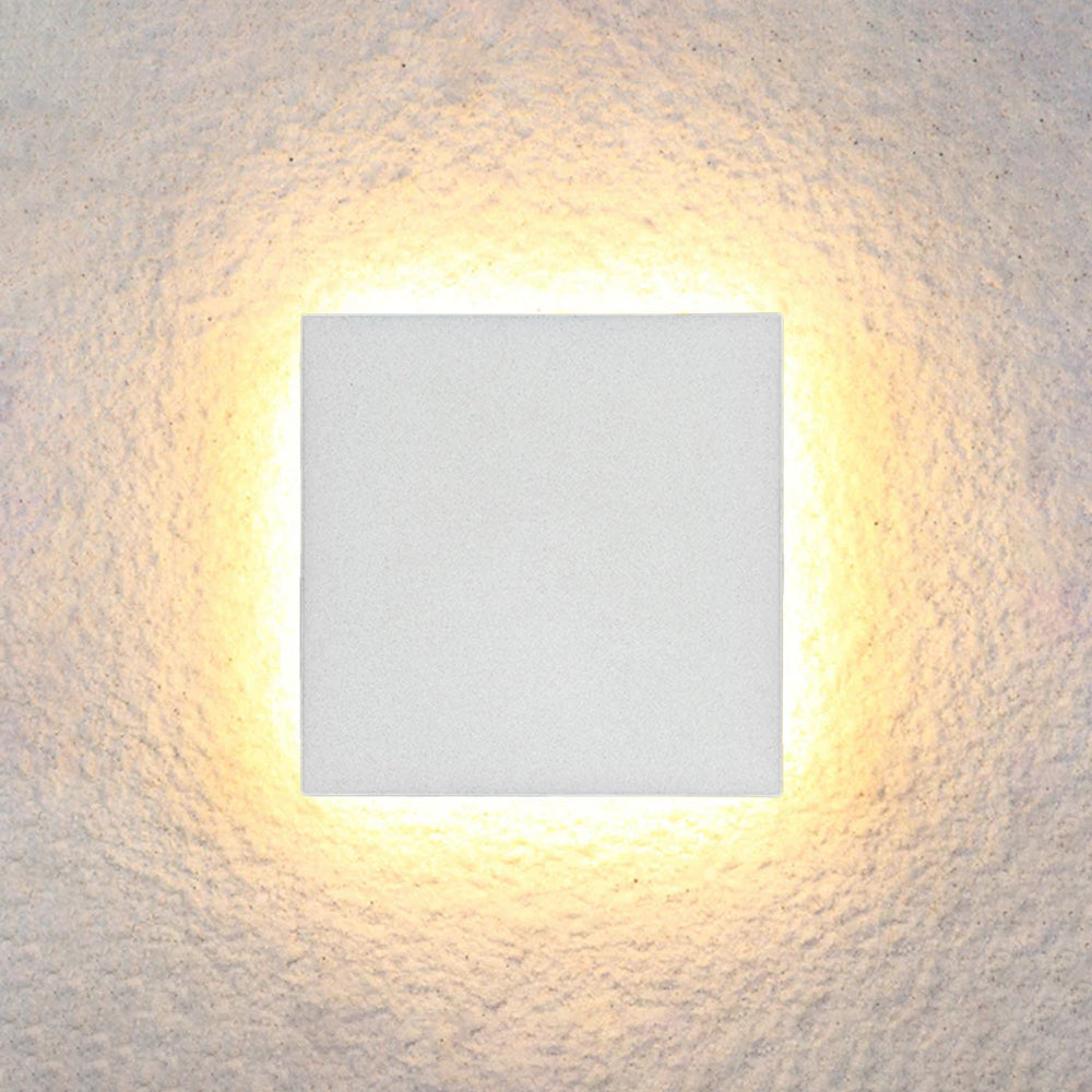 Klyne Minimalist Round/Square Outdoor Wall Lamp LED, Black/White - Neutral Decor