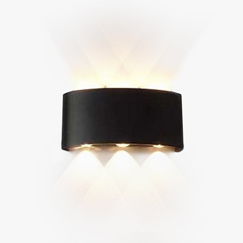 Ray Modern Rectangular Outdoor Wall Lamp Water-Wave - Neutral Decor