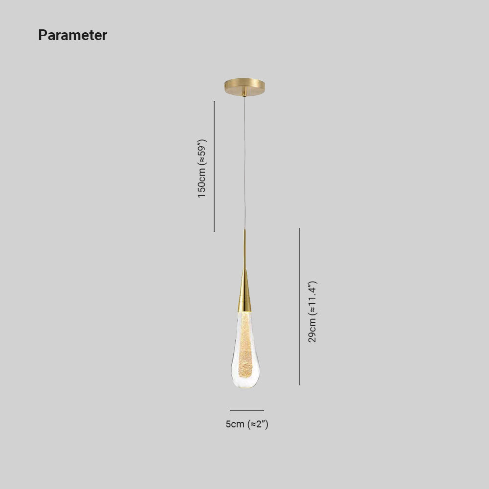 Kristy Pendant Light Crystal & Glass Droplet - Neutral Decor