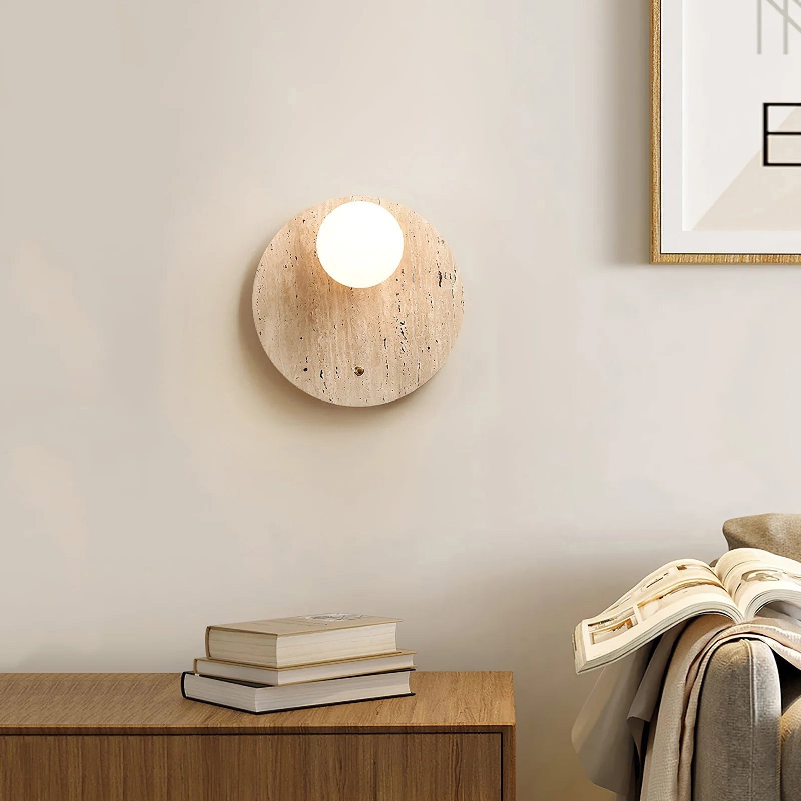 Seraelia Travertine Wall Lamp
