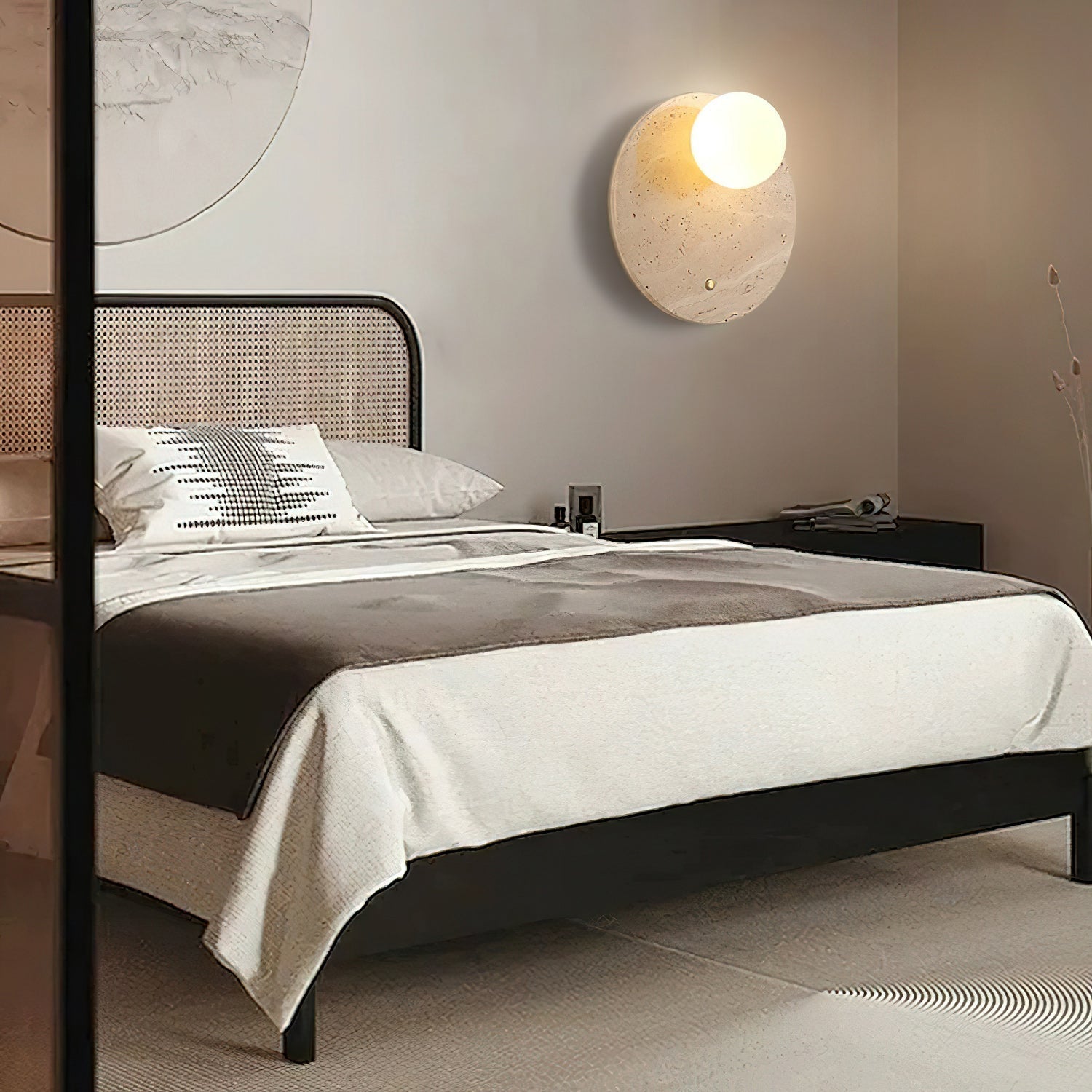 Seraelia Travertine Wall Lamp