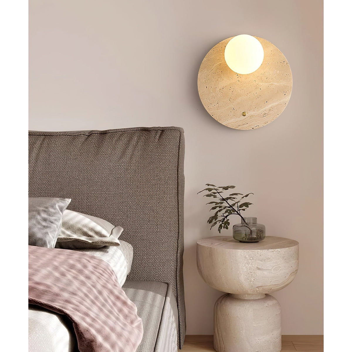 Seraelia Travertine Wall Lamp