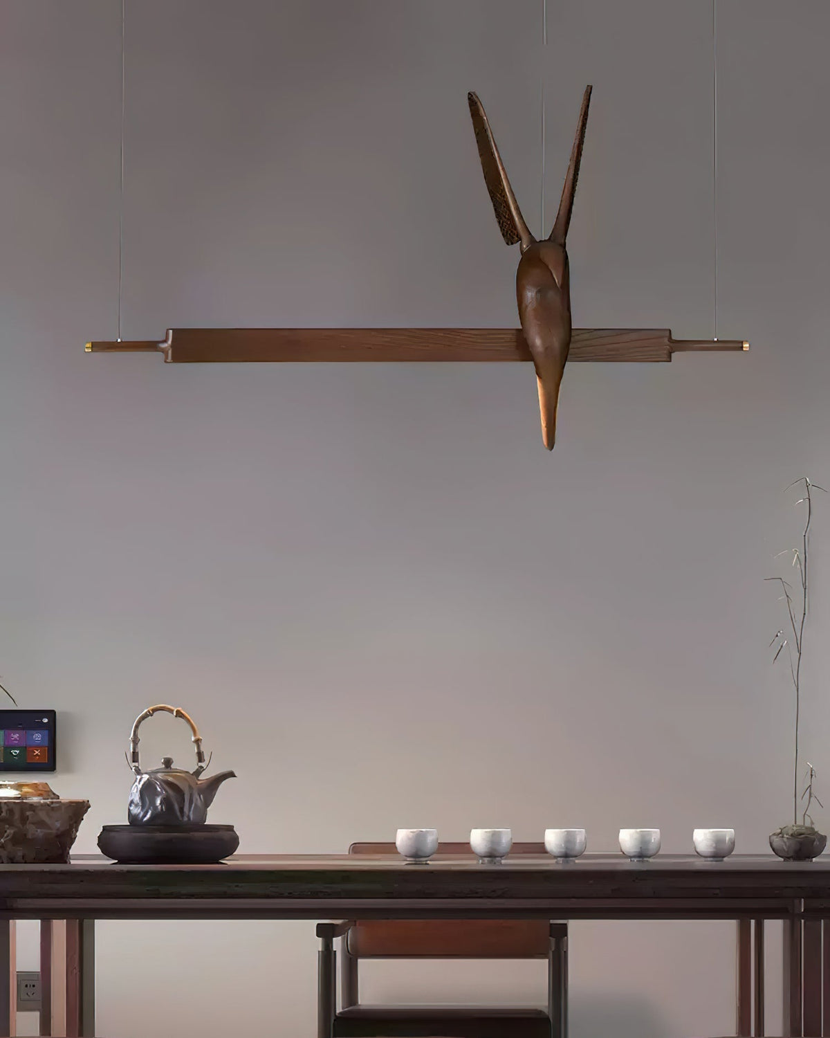 Varinisra Sculptural Oak Pendant Light