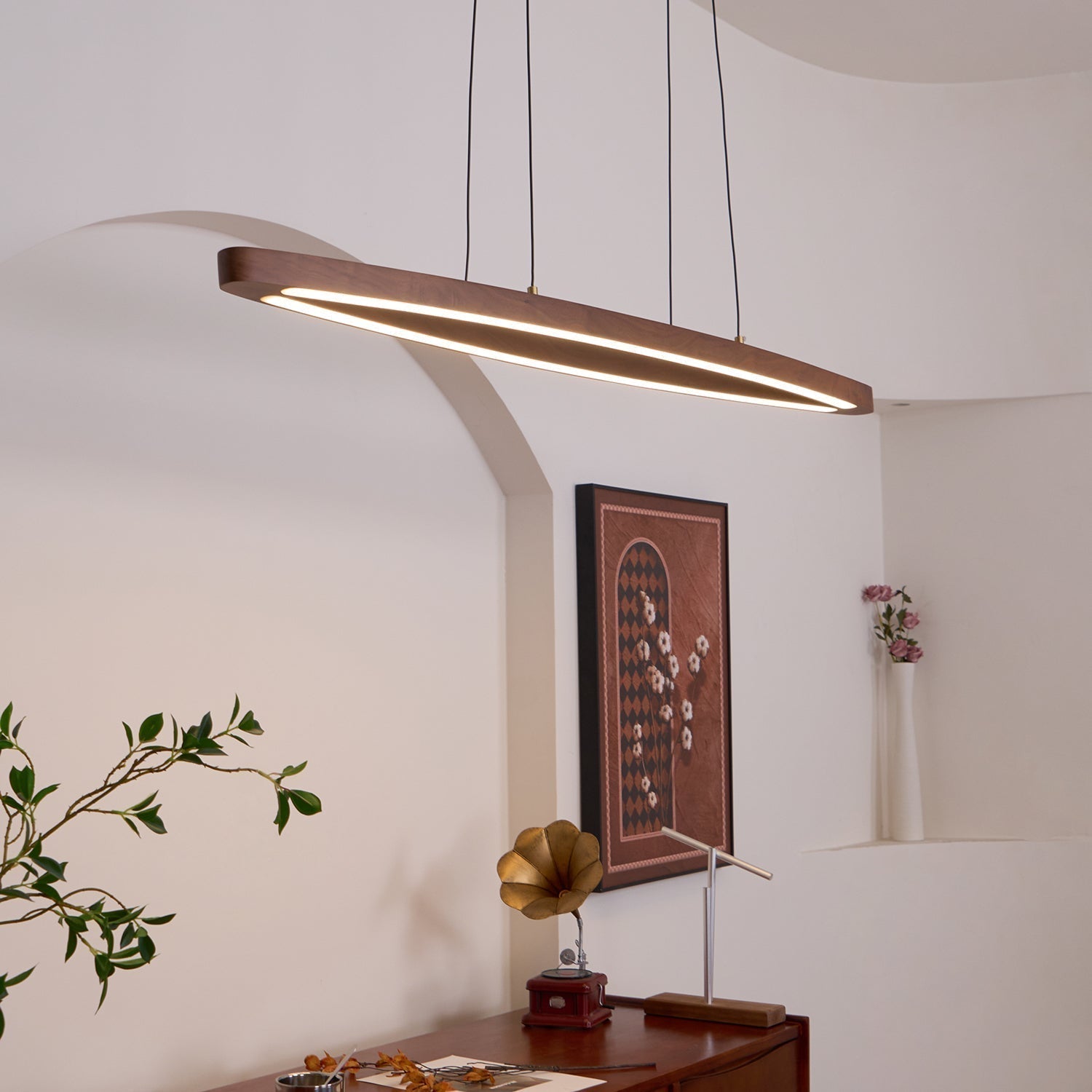 Hylan Wood Minimalist Pendant Lamp