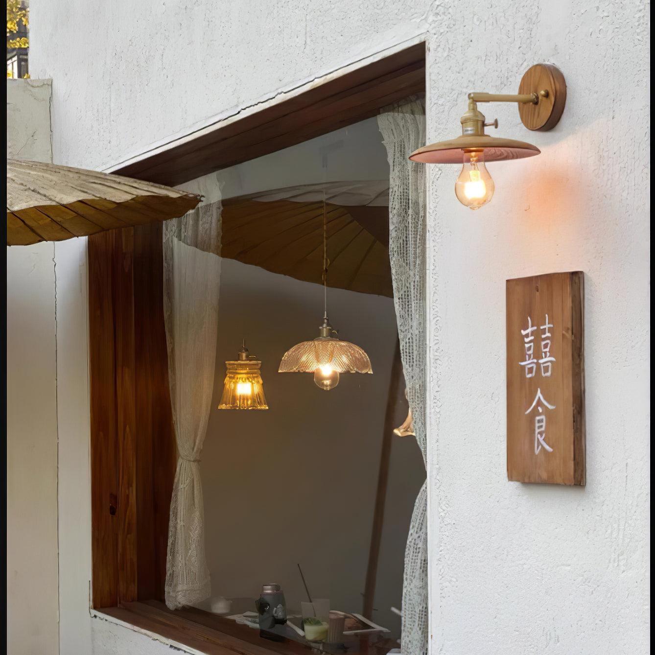 Auroelia Brass Rustic Wall Lamp