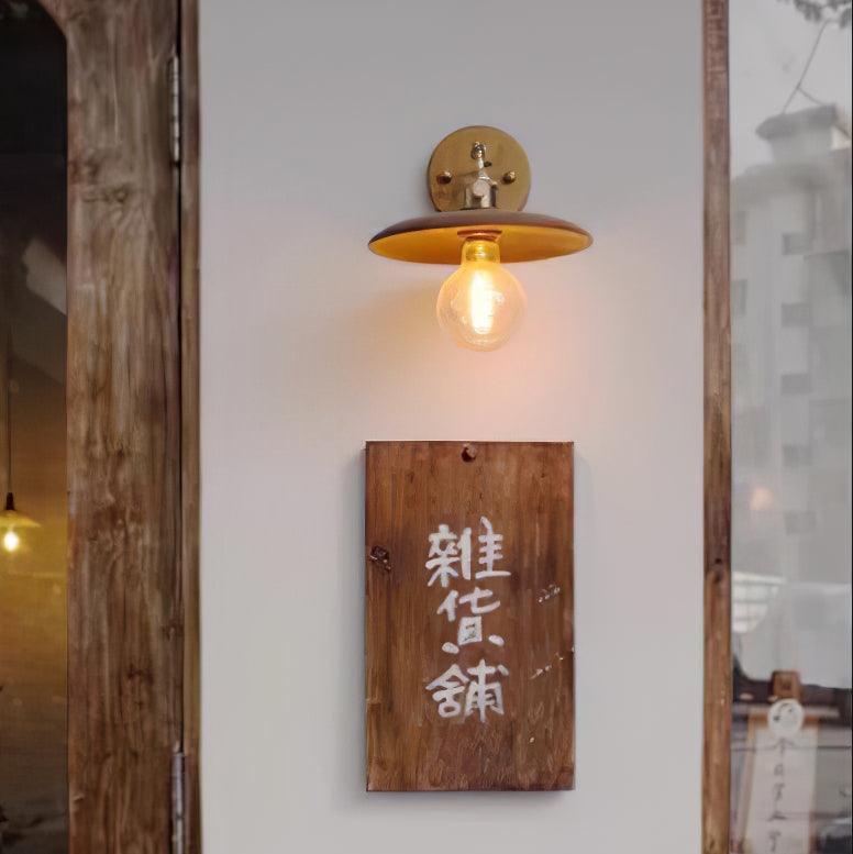 Auroelia Brass Rustic Wall Lamp