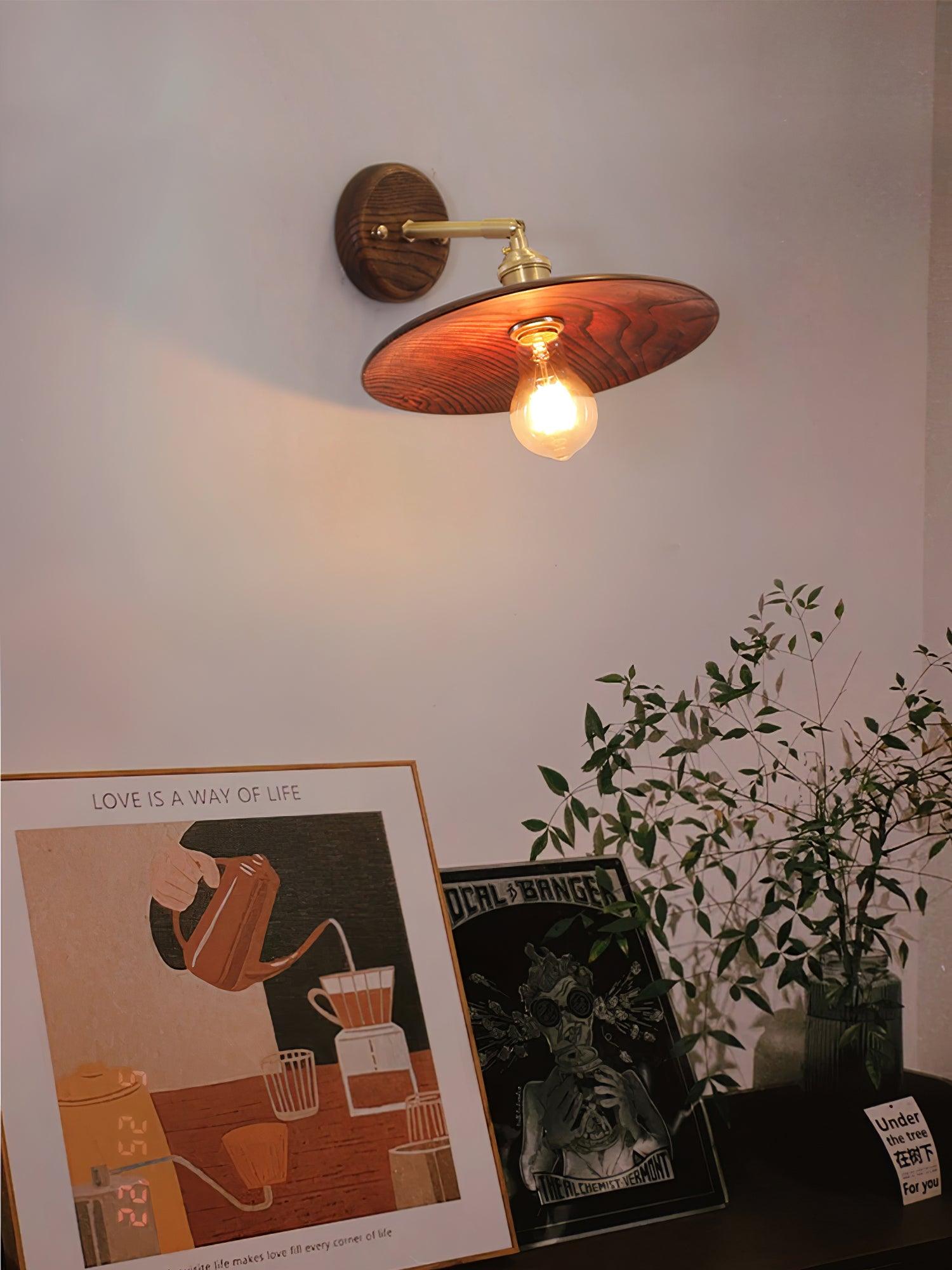 Auroelia Brass Rustic Wall Lamp