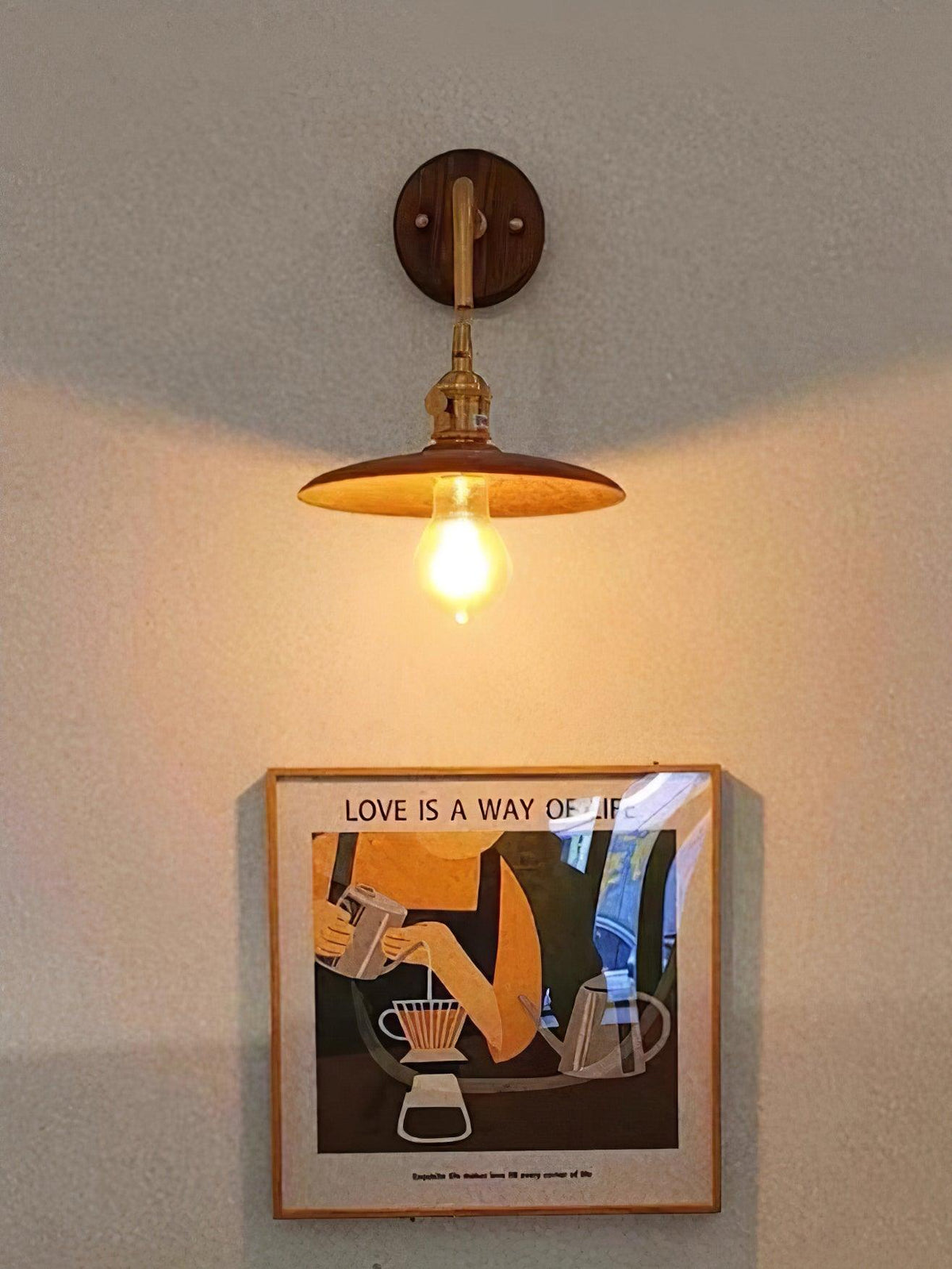 Auroelia Brass Rustic Wall Lamp