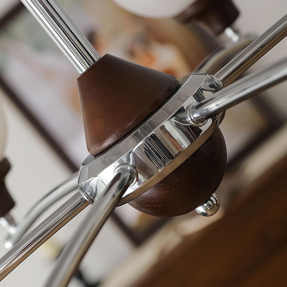 Elvanella Chandelier Walnut Glass Balls