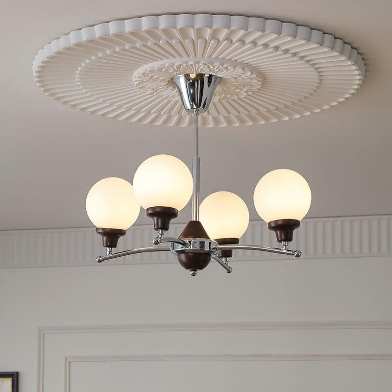 Elvanella Chandelier Walnut Glass Balls