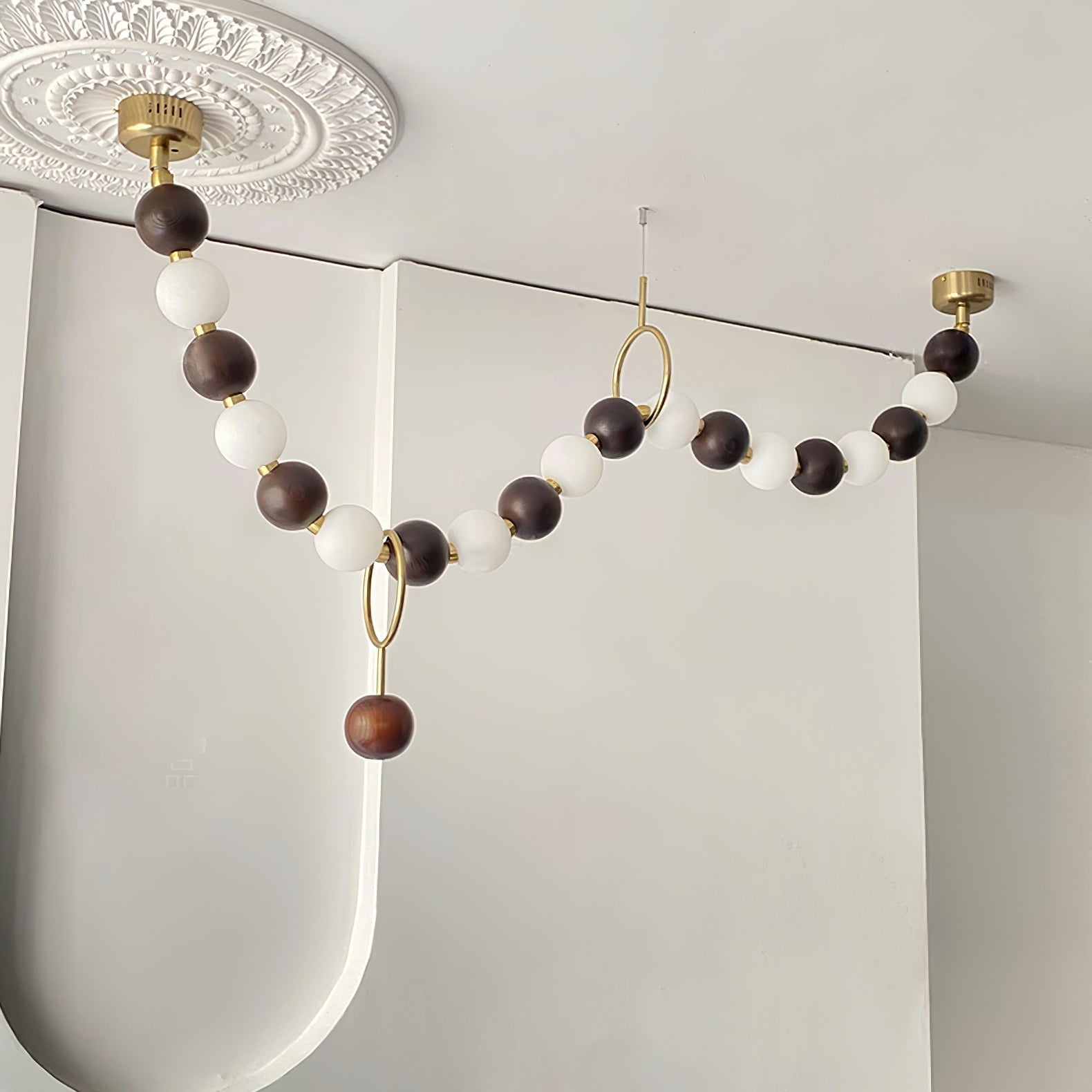 Aldisira Chandelier Walnut Bead Necklace