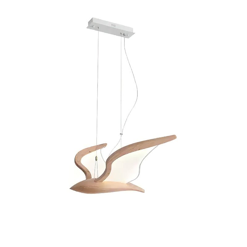 Aldiira Chandelier Bird Form Wood Sculptural