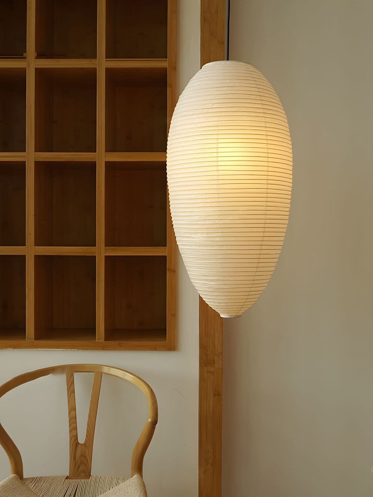 Myraean Modern Minimalist Wabi Chestnut Paper Bamboo Pendant Lamp