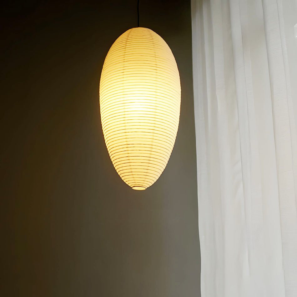 Myraean Modern Minimalist Wabi Chestnut Paper Bamboo Pendant Lamp