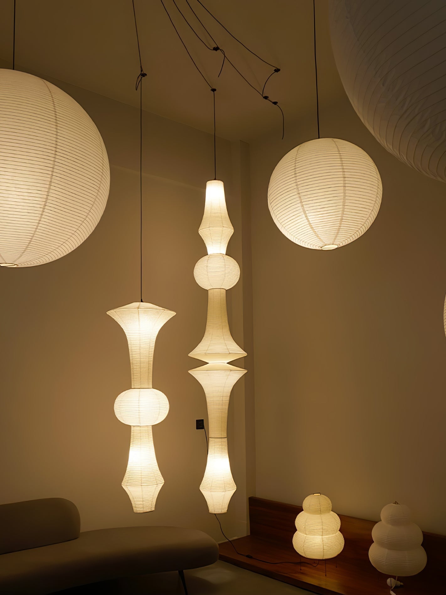 Elmsridge Washi Paper E Pendant Light
