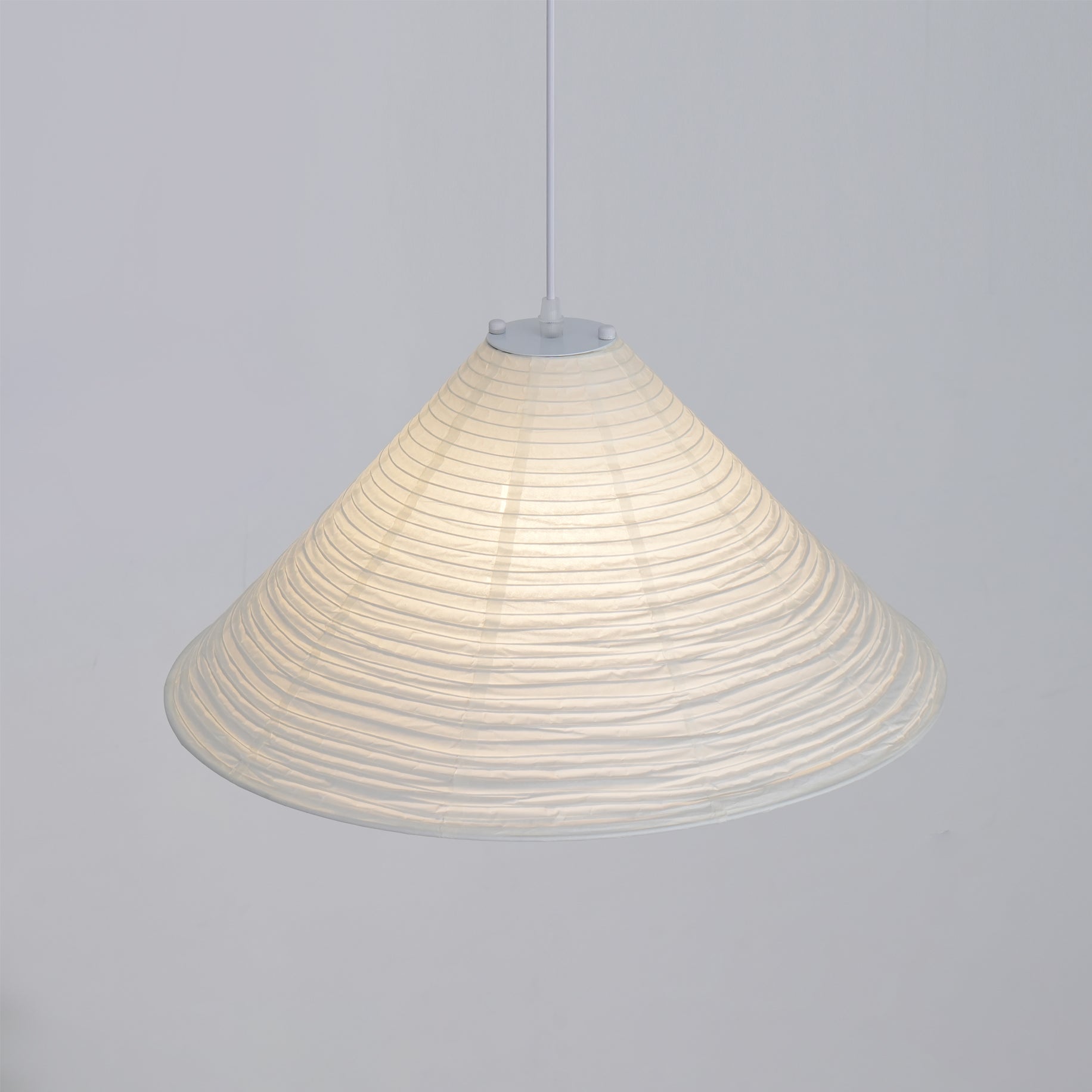 Conic Paper Pyramid Pendant Lamp