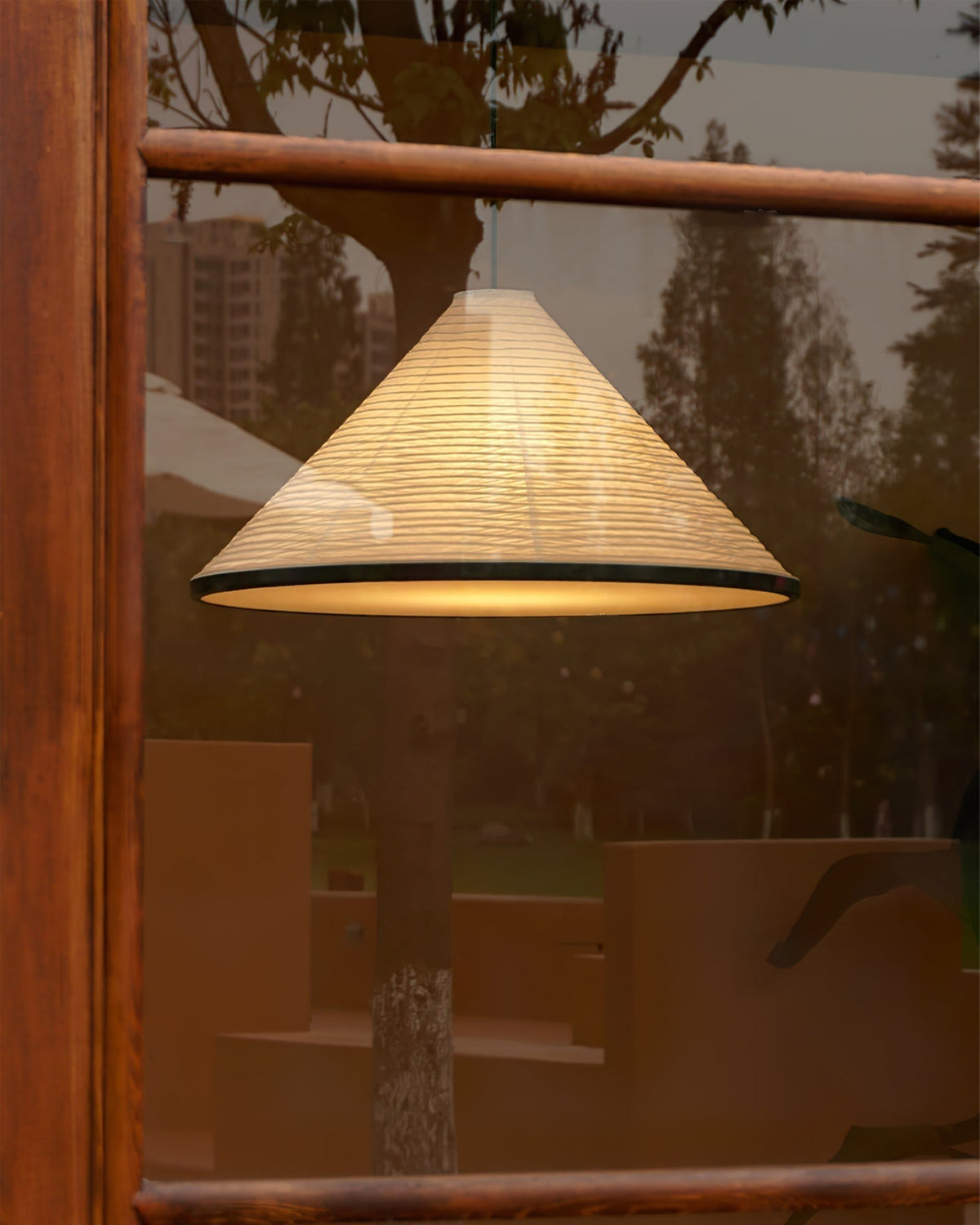 Conic Paper Pyramid Pendant Lamp