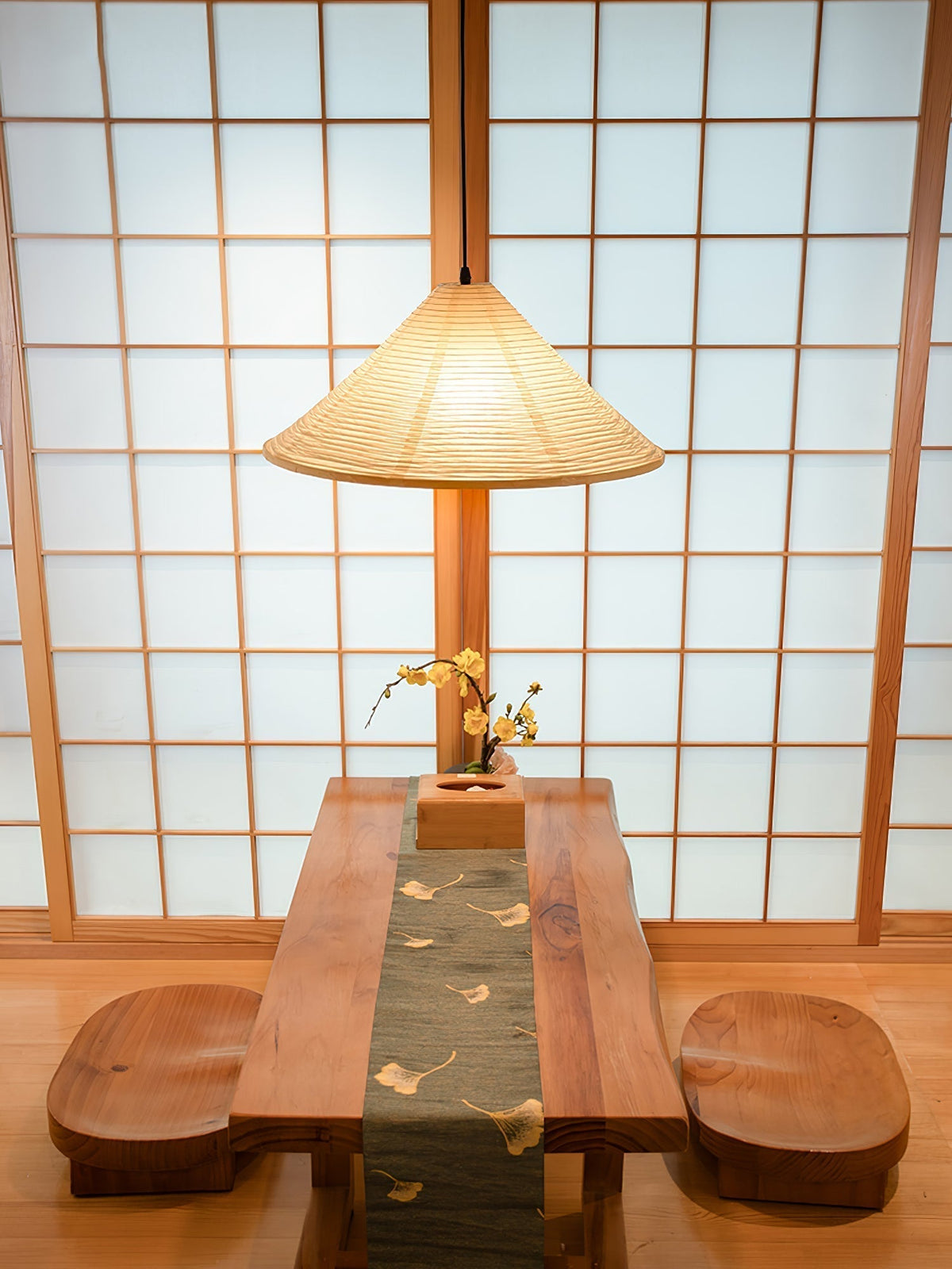 Conic Paper Pyramid Pendant Lamp
