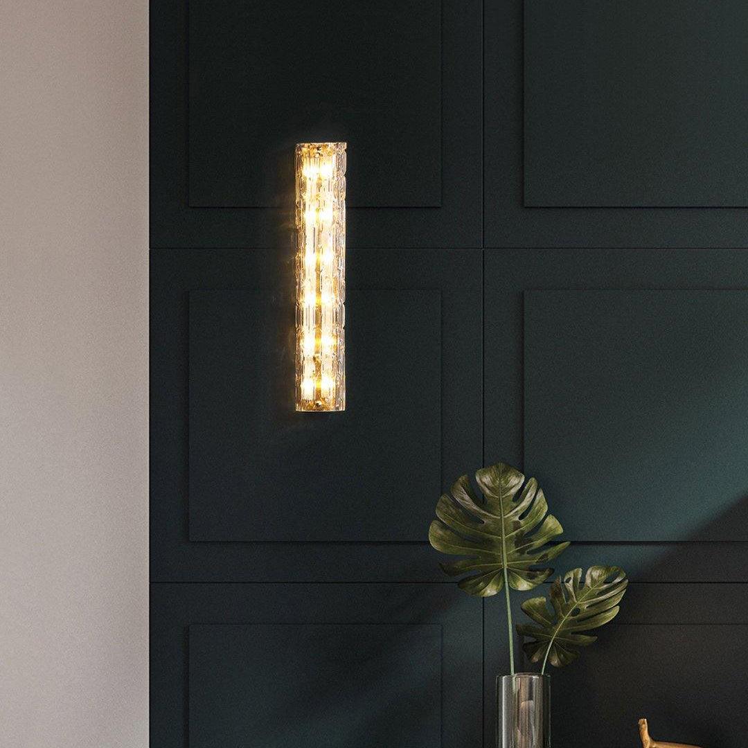 Lumix Brass Glass Glam Wall Lamp - Neutral Decor
