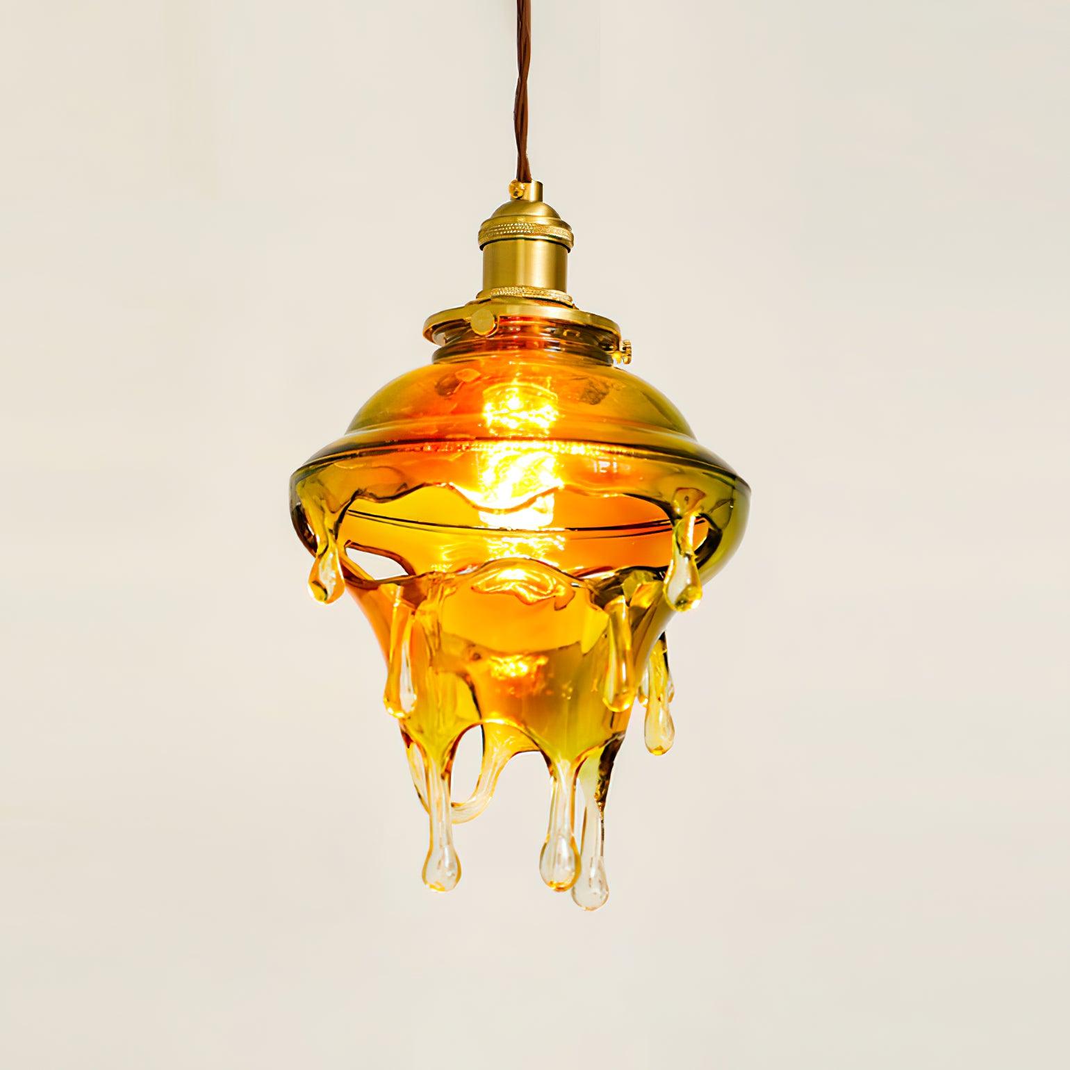 Pendant Lamp Iridescent Water Drop Shade Artistic Glow - Neutral Decor