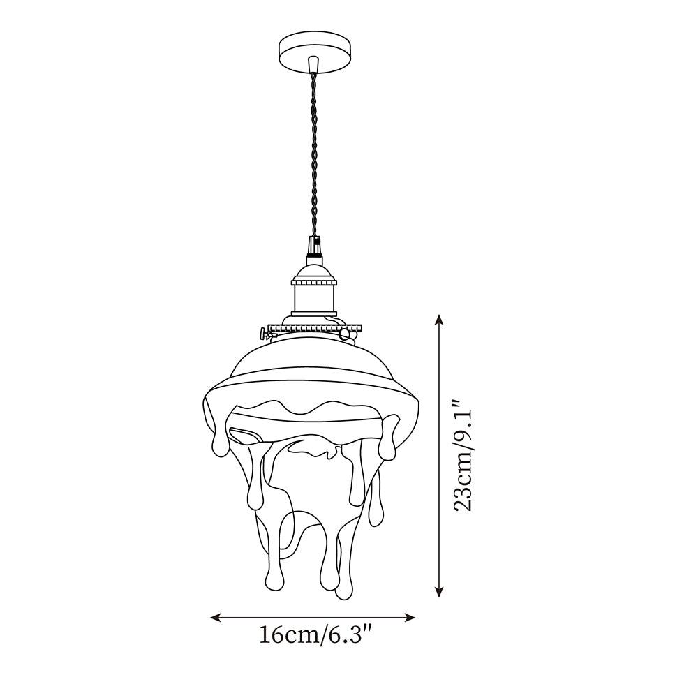 Pendant Lamp Iridescent Water Drop Shade Artistic Glow - Neutral Decor