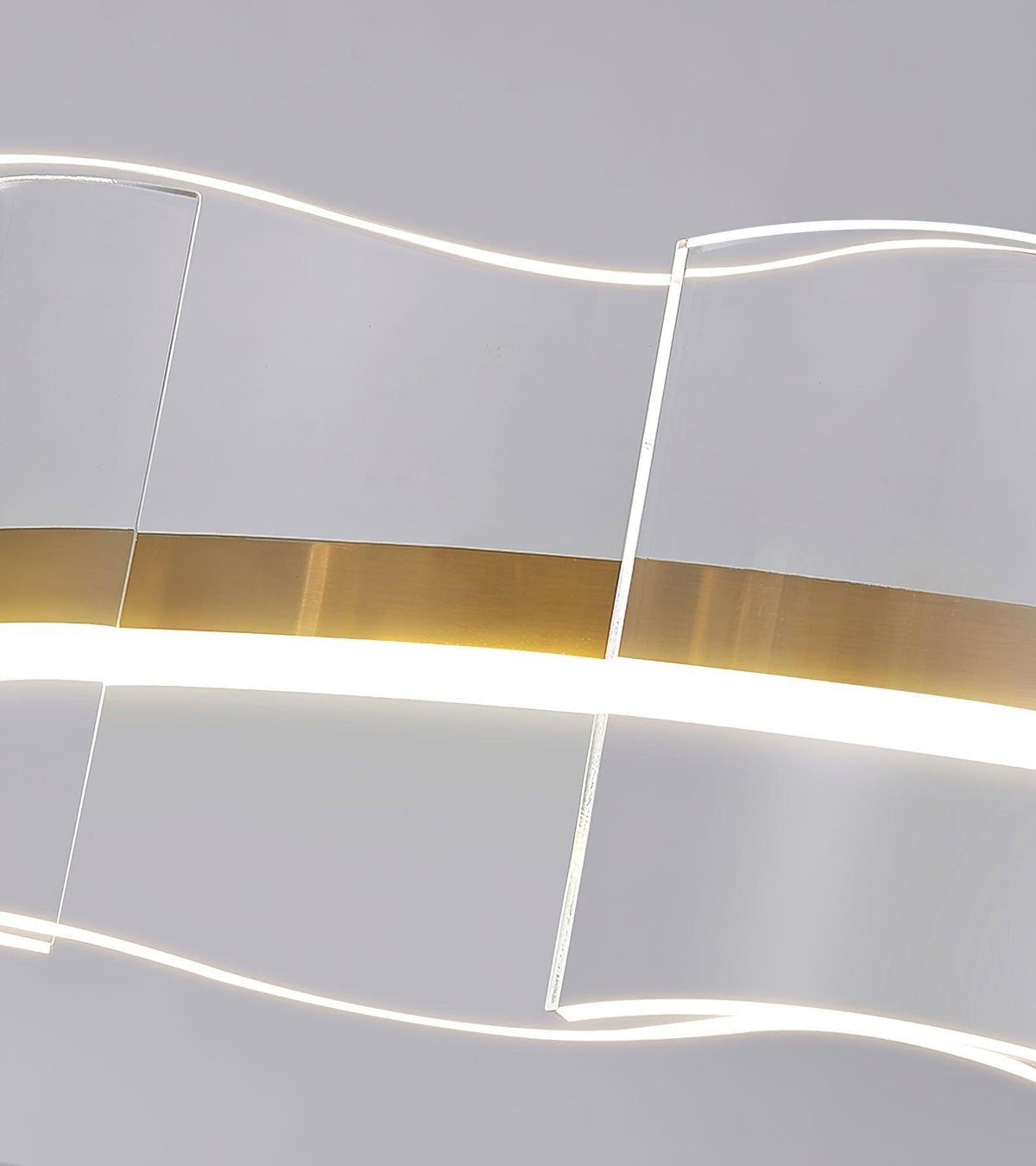 Acoustic Postmodern Luxury Water Wave Glass Chandelier