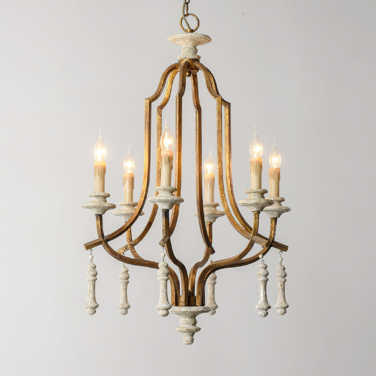 Arsoliel Vintage Luxury Wood Chandelier