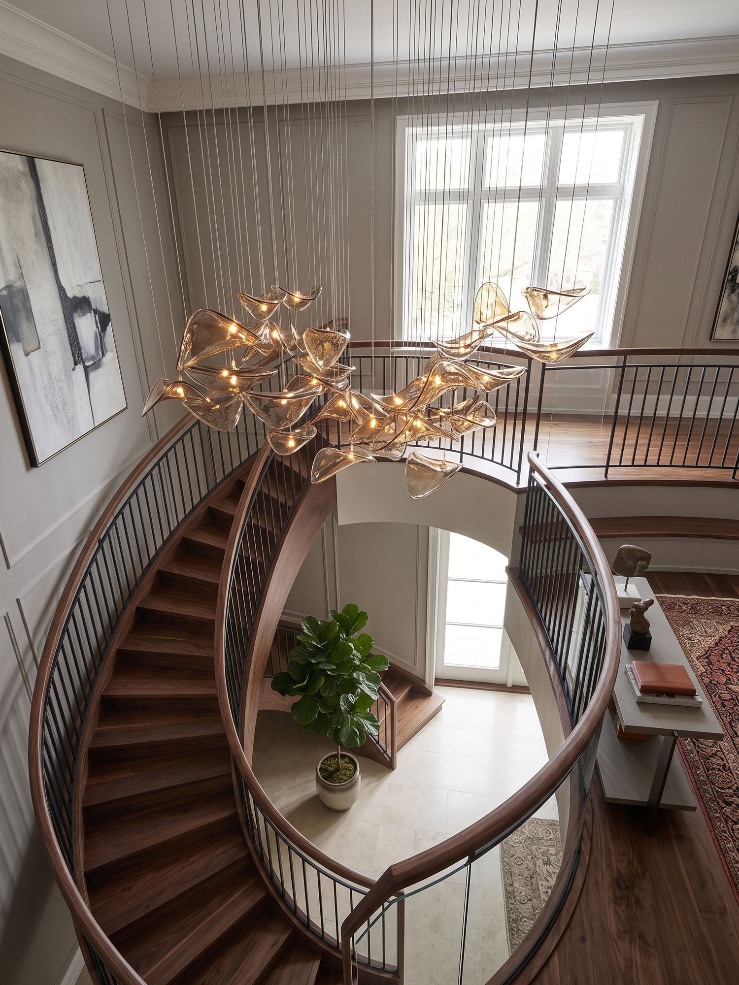 Beauvale Wave Floating Leaf Chandelier