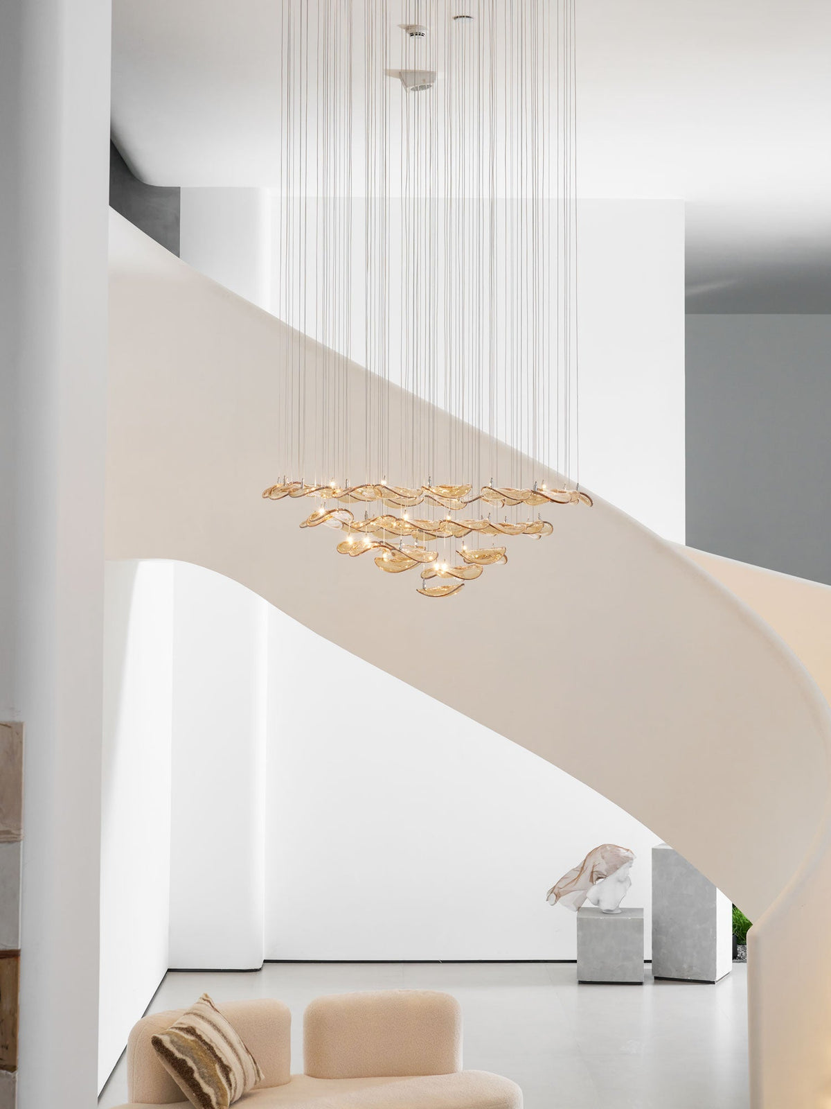 Beauvale Wave Floating Leaf Chandelier