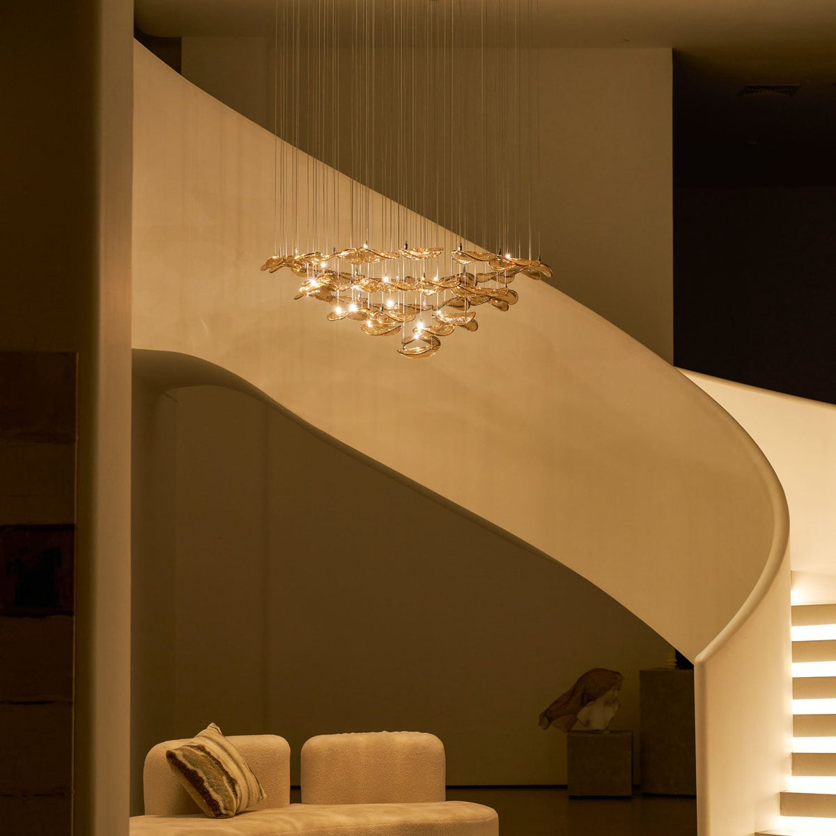 Beauvale Wave Floating Leaf Chandelier
