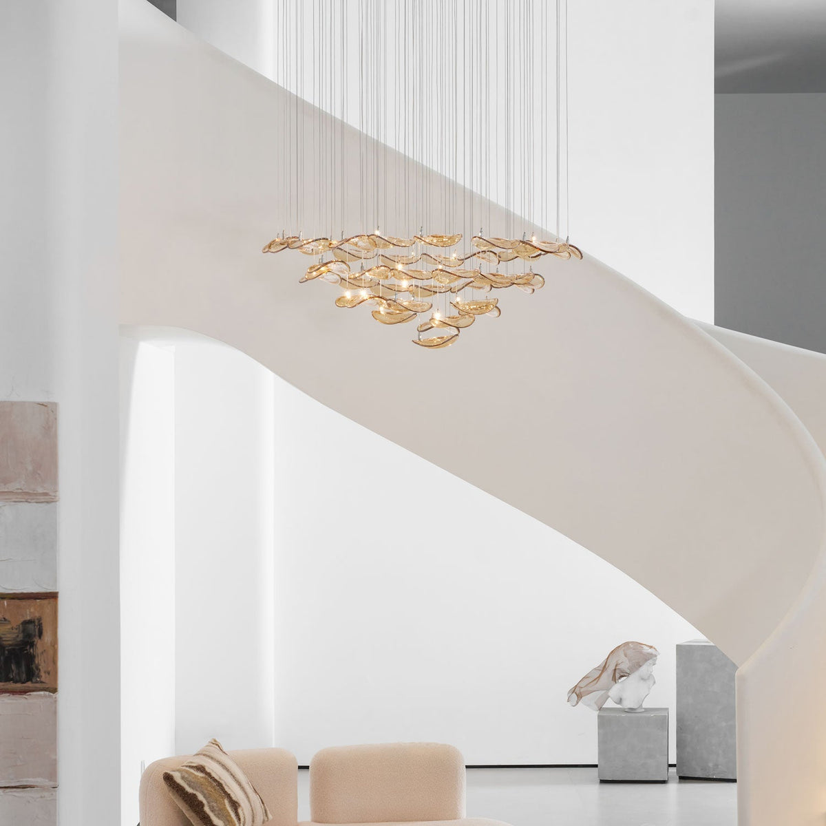 Beauvale Wave Floating Leaf Chandelier