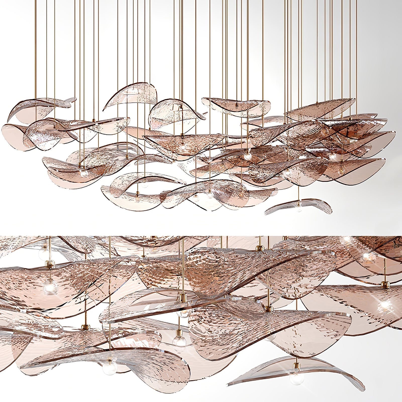Beauvale Wave Floating Leaf Chandelier