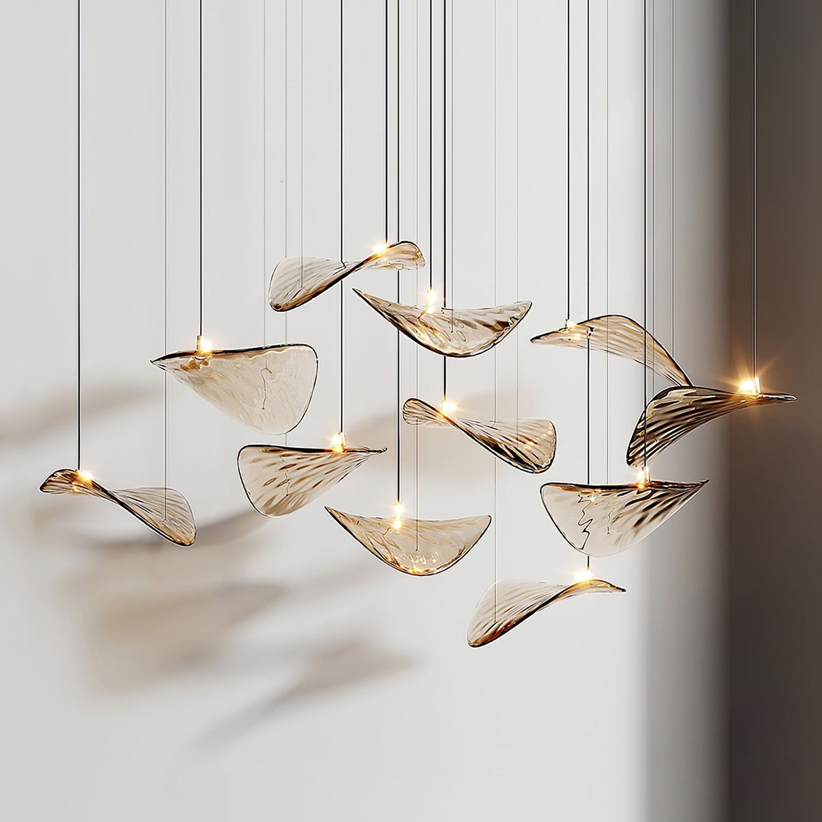 Beauvale Wave Floating Leaf Chandelier