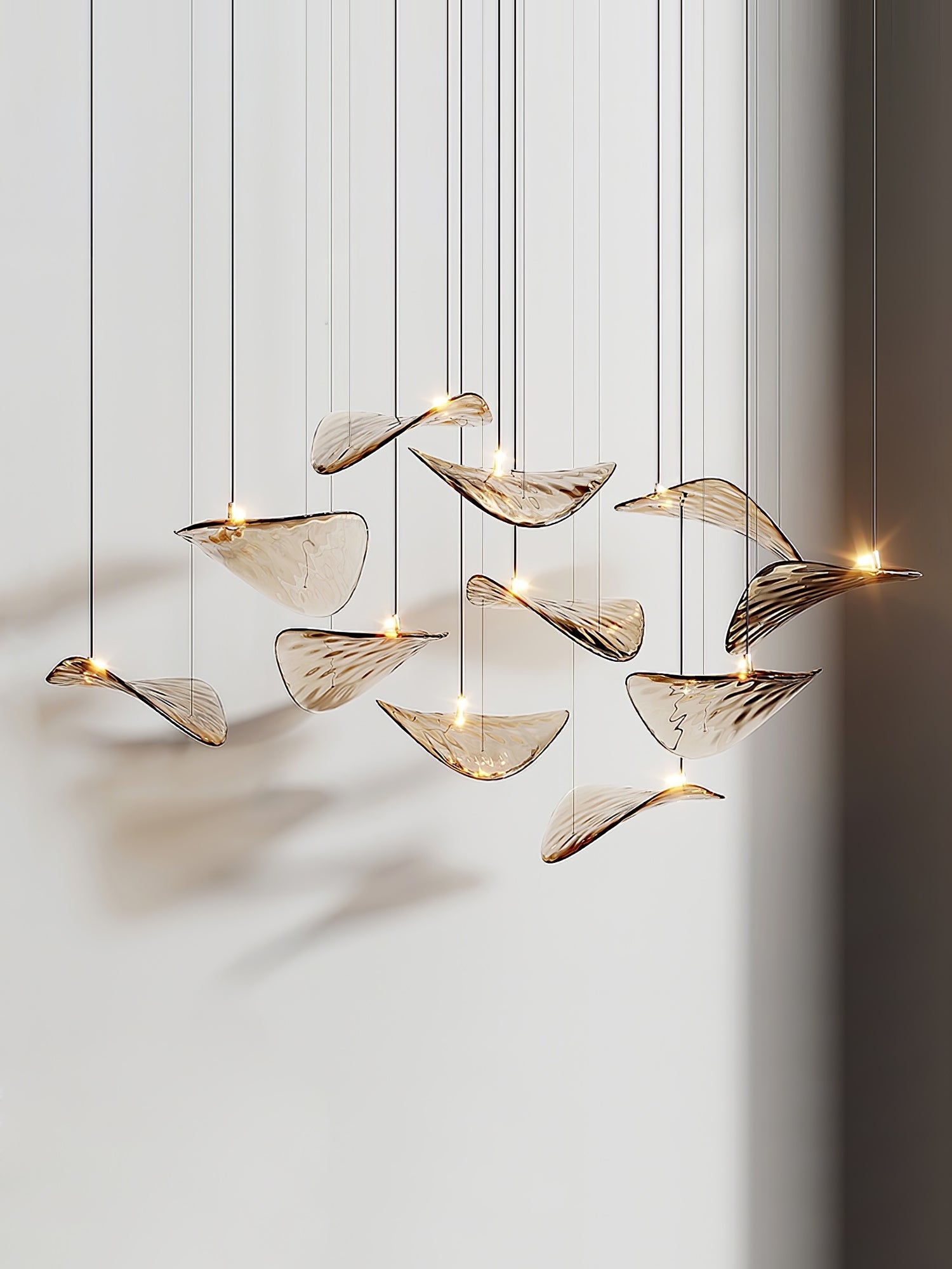 Beauvale Wave Floating Leaf Chandelier