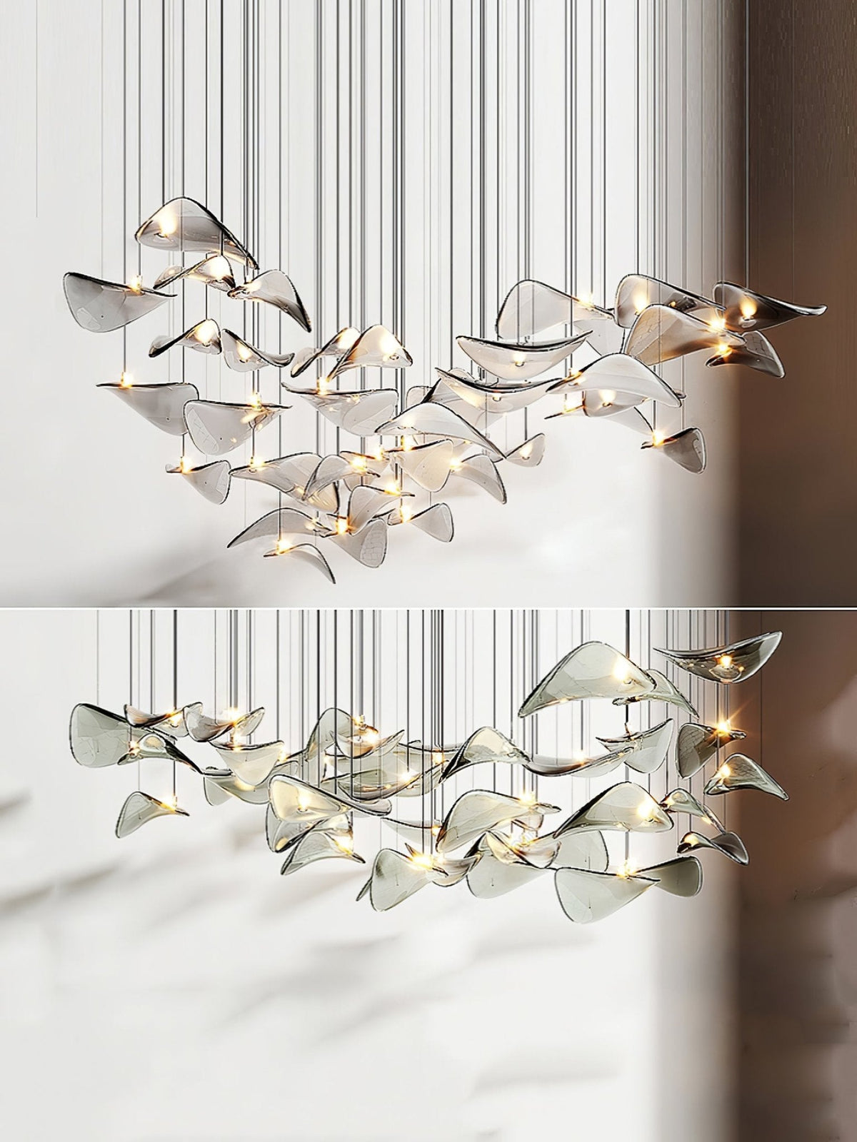 Beauvale Wave Floating Leaf Chandelier