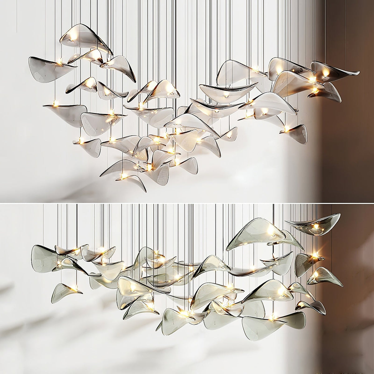 Beauvale Wave Floating Leaf Chandelier