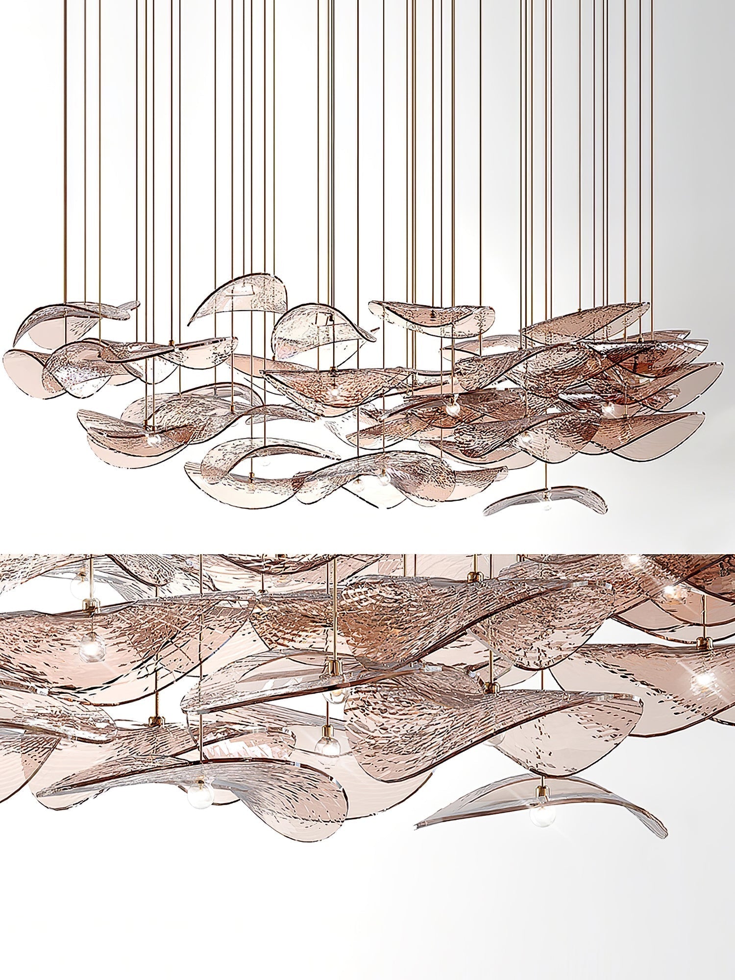 Beauvale Wave Floating Leaf Chandelier