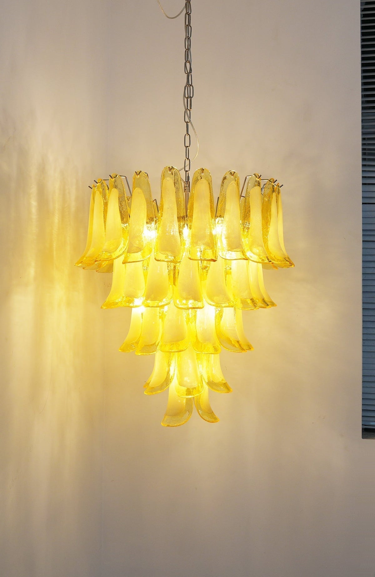 Eranos Chandelier Murano Glass Petal Wave