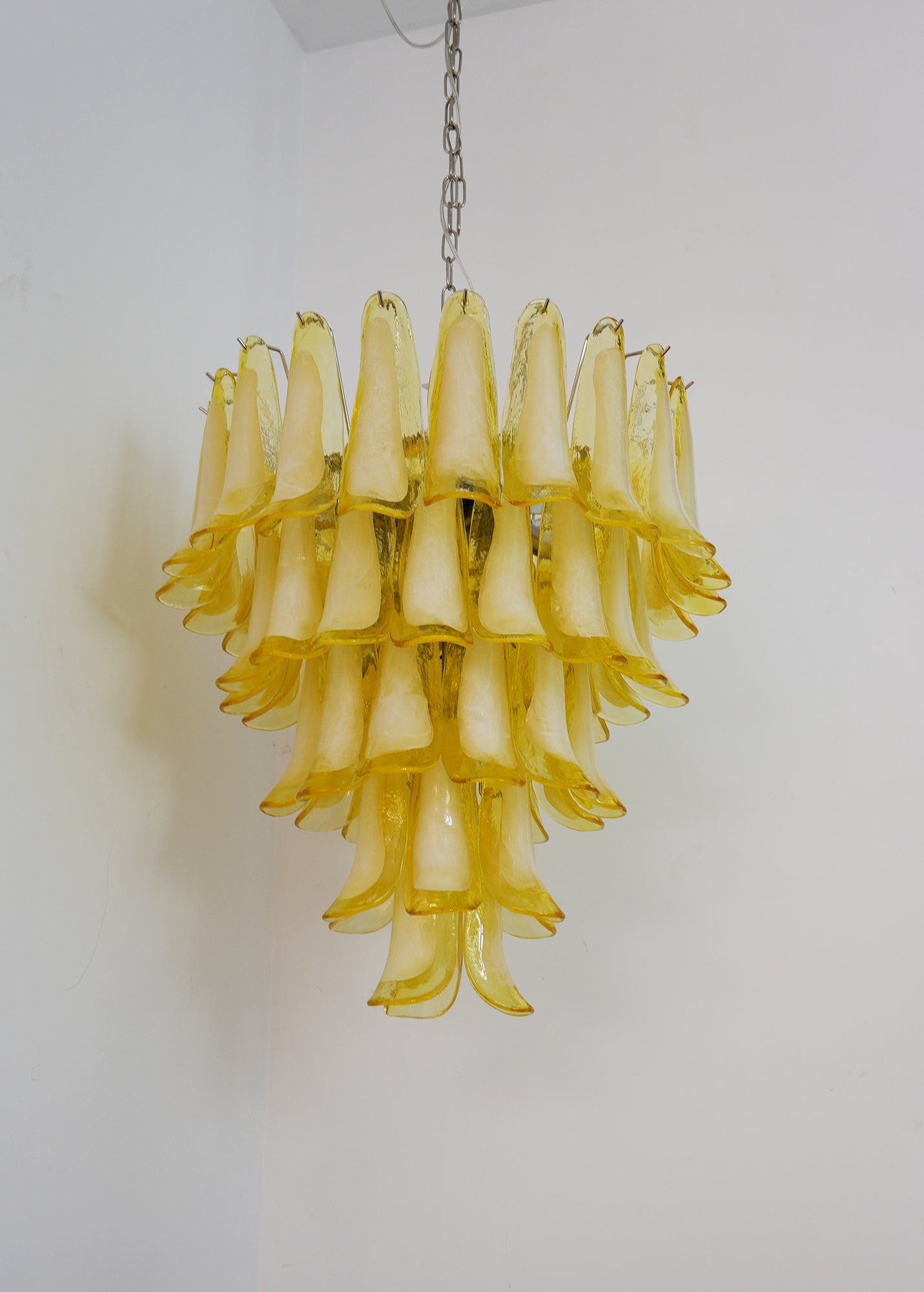 Eranos Chandelier Murano Glass Petal Wave