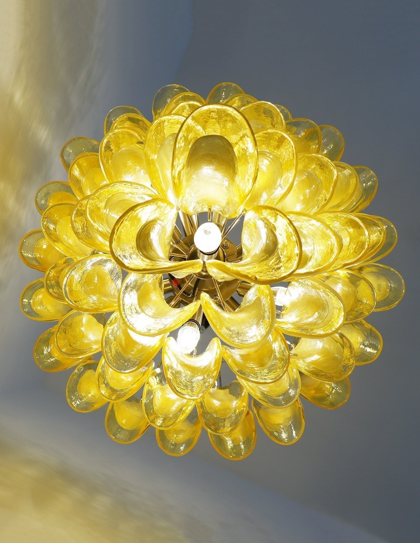 Eranos Chandelier Murano Glass Petal Wave