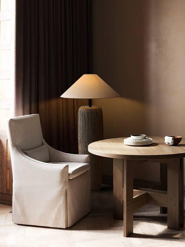 Hael Weathered Wood Grain Floor Lamp