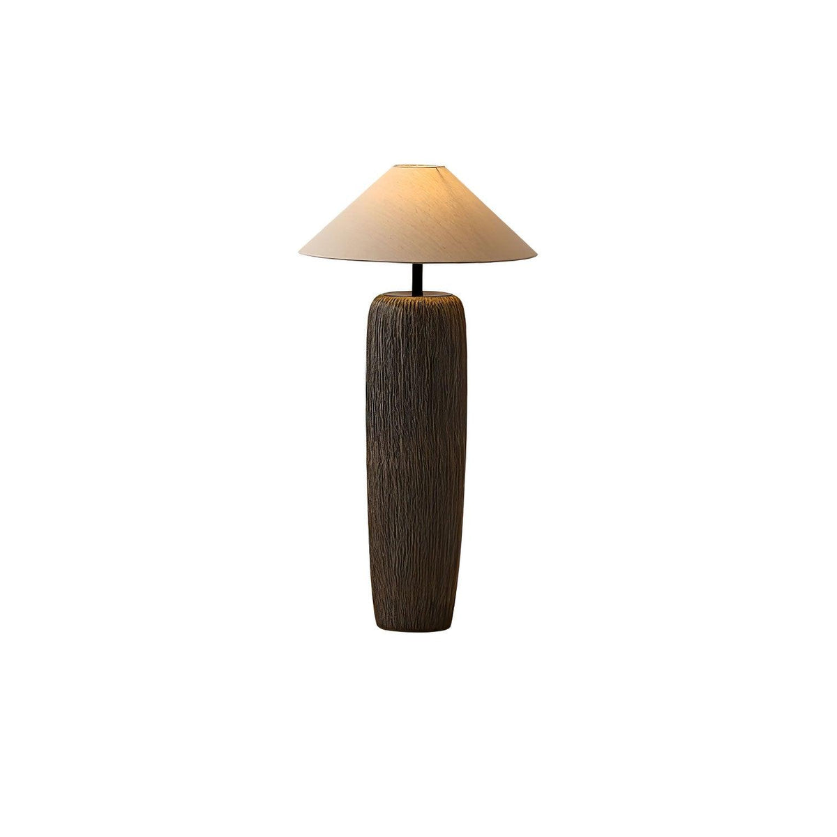 Hael Weathered Wood Grain Floor Lamp