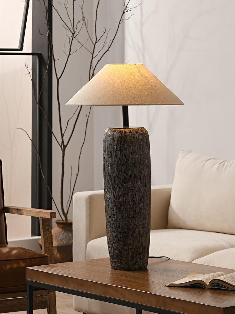 Hael Weathered Wood Grain Floor Lamp