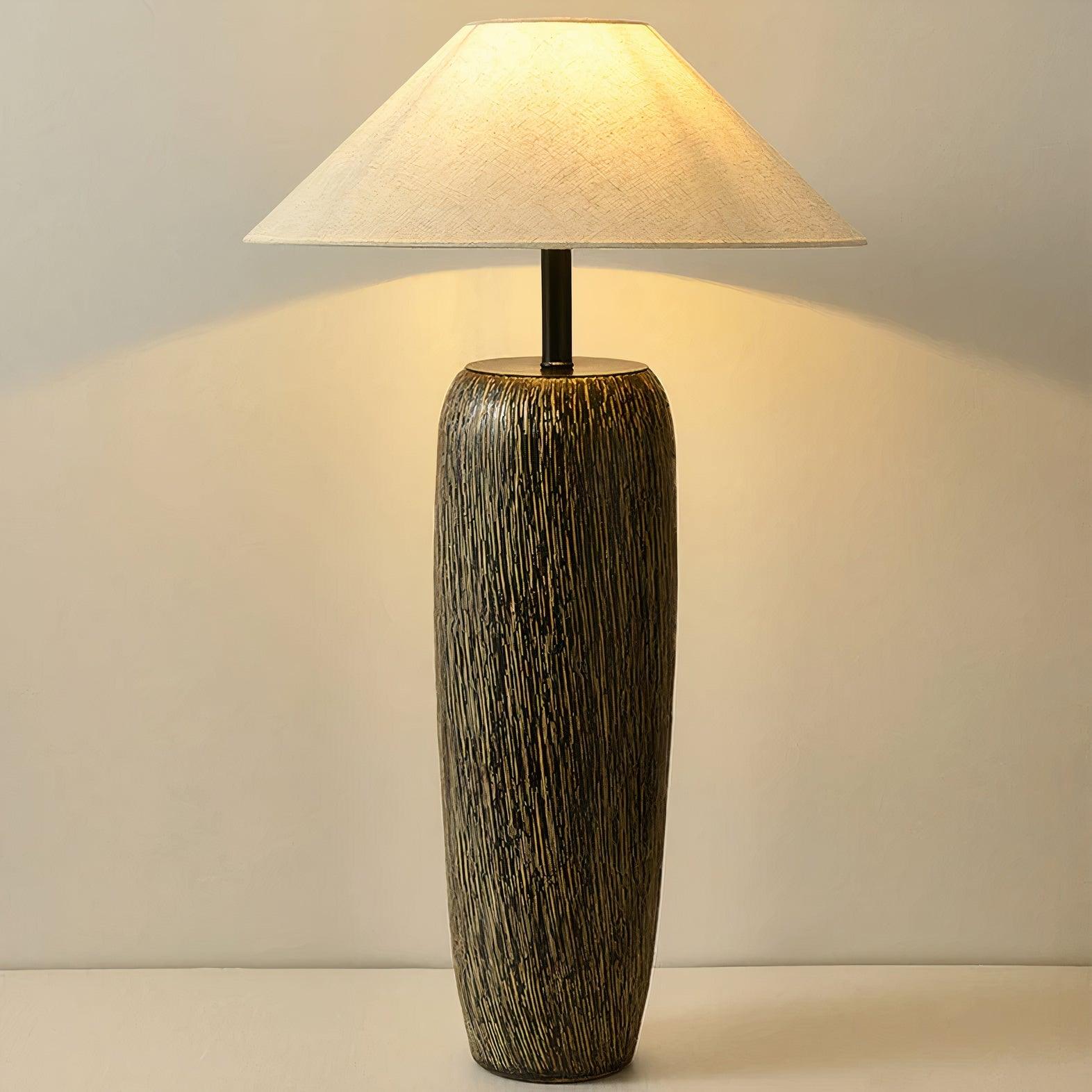 Hael Weathered Wood Grain Floor Lamp