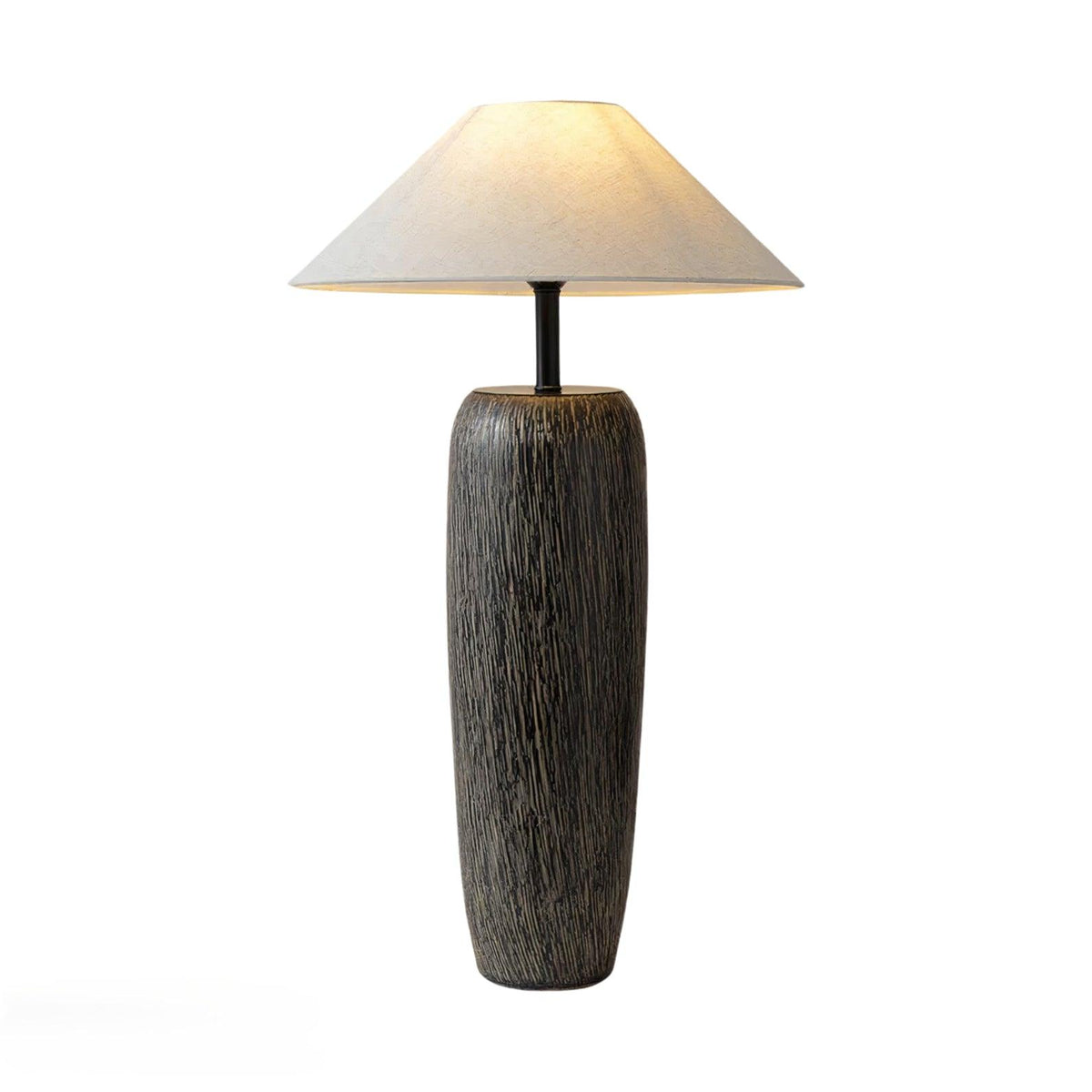 Hael Weathered Wood Grain Floor Lamp