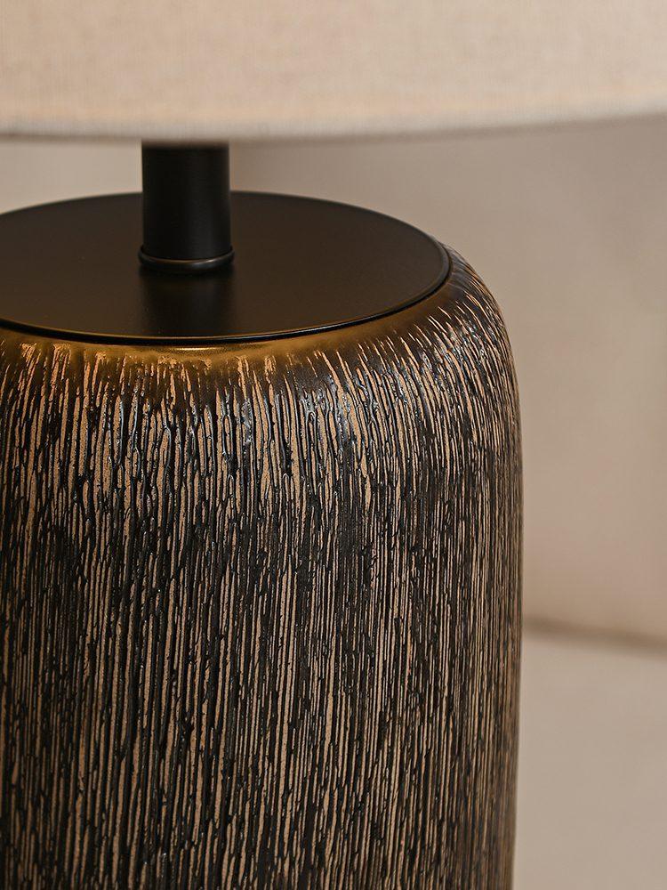 Hael Weathered Wood Grain Floor Lamp