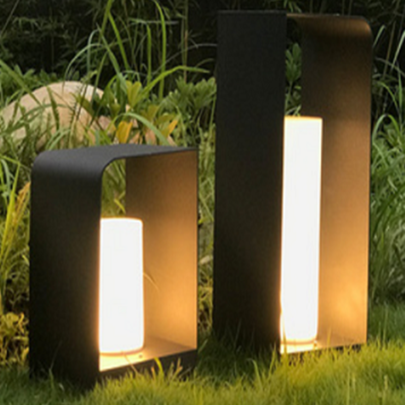 Ray Minimalist Cuboid Candle Outdoor Floor Lamp Garden - Neutral Decor
