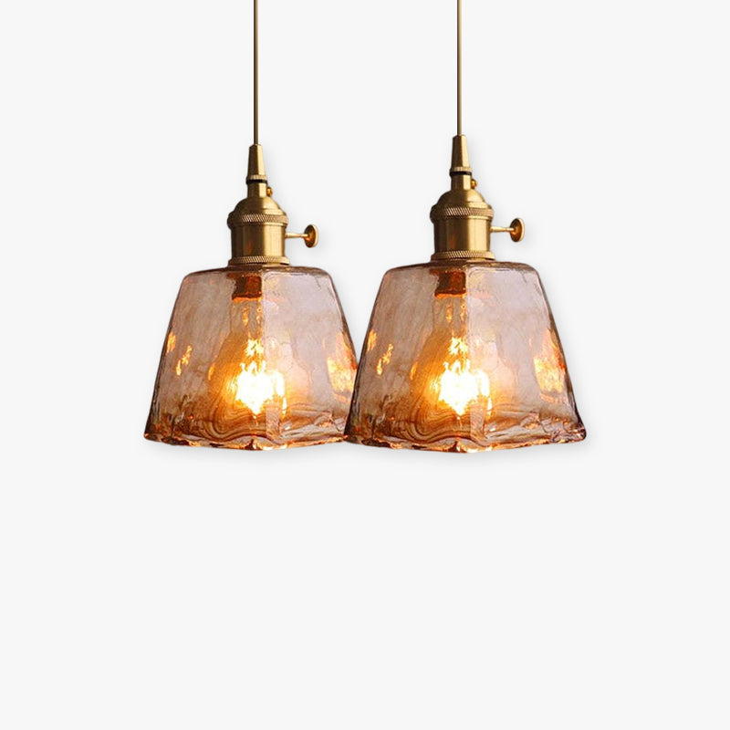 Arisha Vintage Style Industrial Pendant Light Retro Glass Brass - Neutral Decor