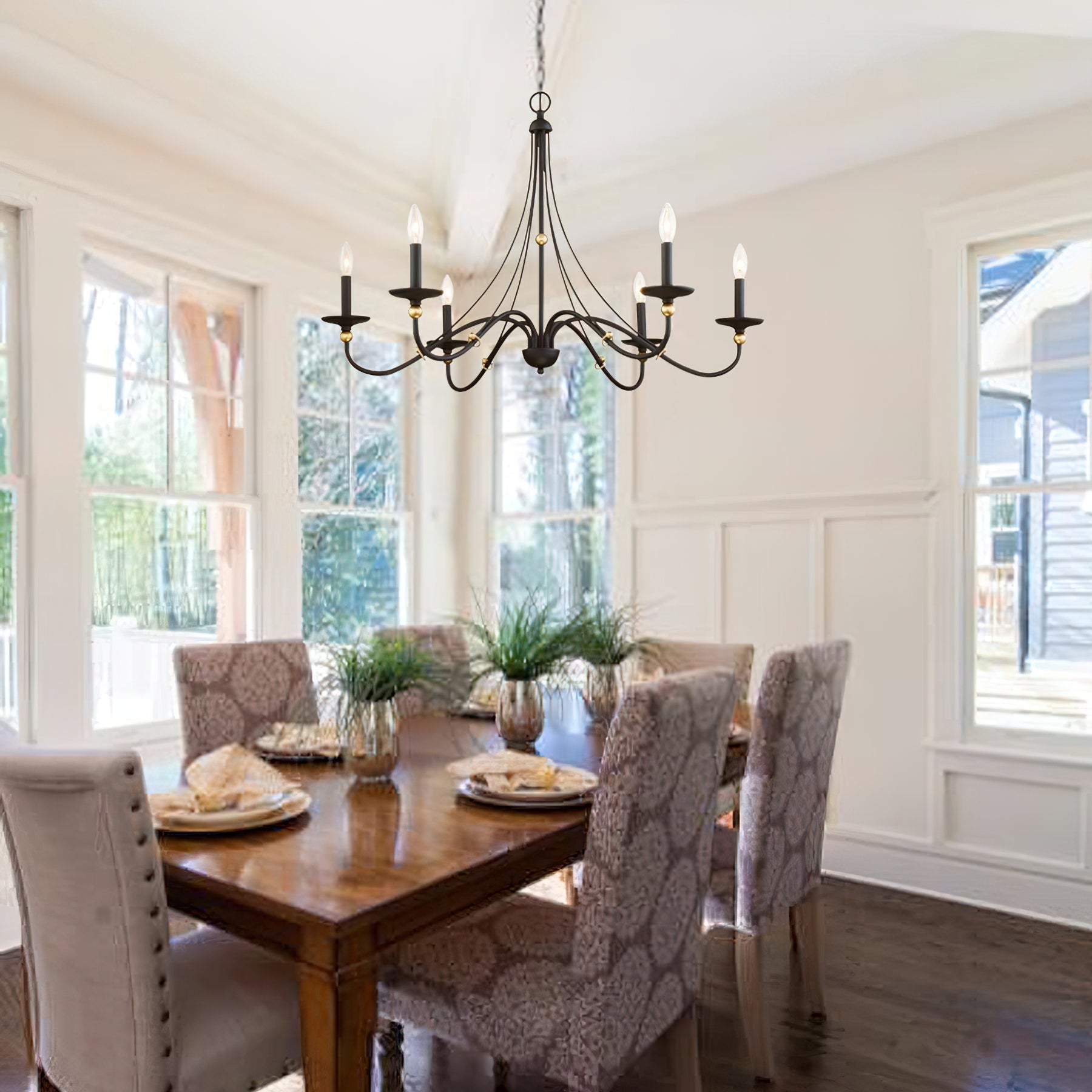 Regalia Vintage Brass Chandelier