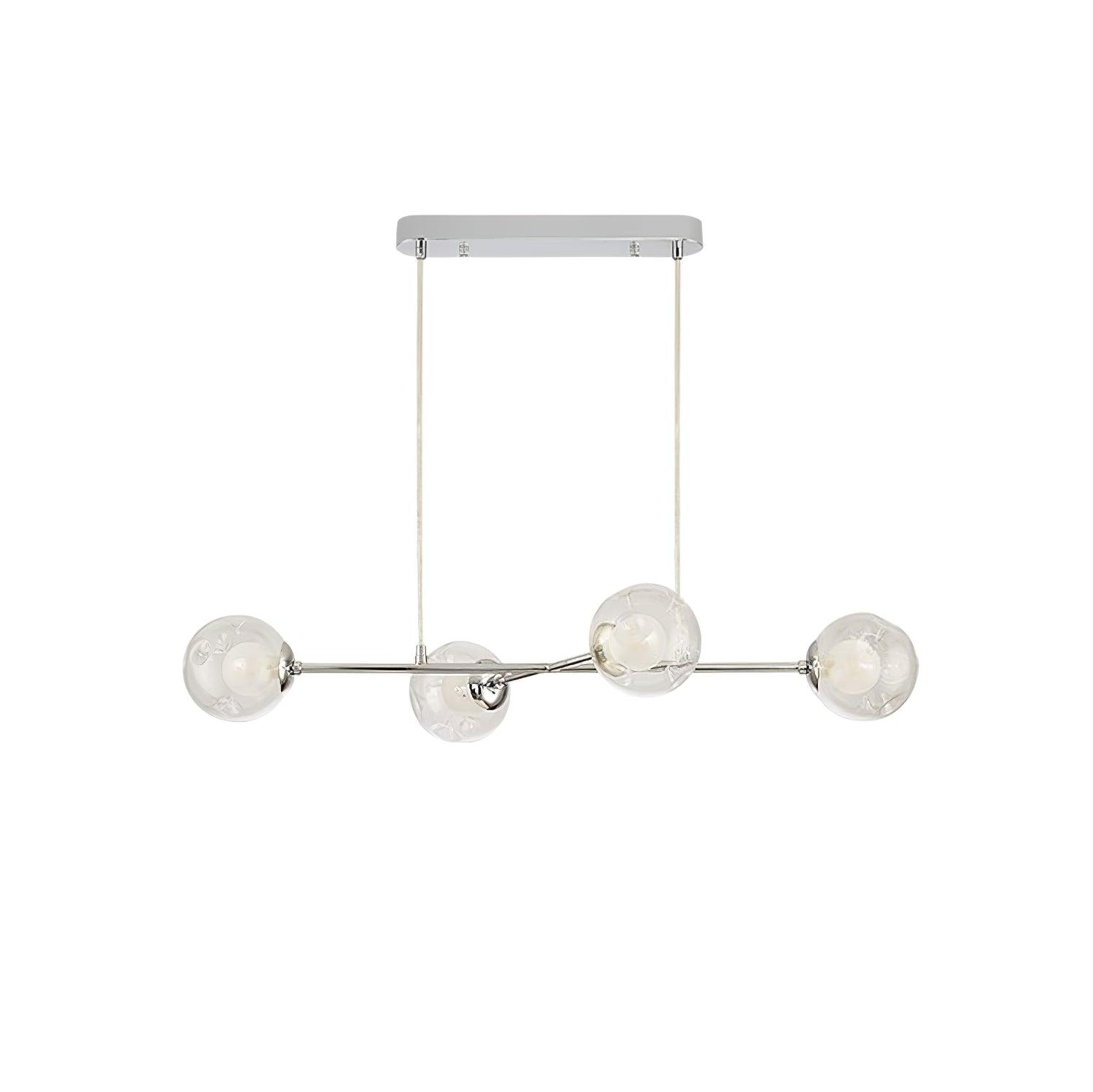 Lioreaine Chandelier Chrome Glass